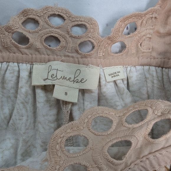 Anthropologie Let Me Be swing eyelet ruffle sleeveless top - Picture 7 of 8